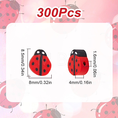 300Pcs Handmade Polymer Clay Beads CLAY-SC0002-24B-1