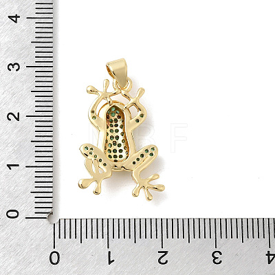 Brass Micro Pave Cubic Zirconia Pendants KK-H529-55B-G-1
