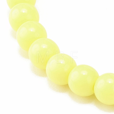Candy Color Acrylic Round Beaded Stretch Bracelet for Women BJEW-JB08052-1