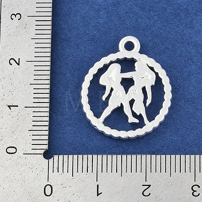 Twelve Constellations Alloy Pendants PALLOY-Q006-01G-S-1