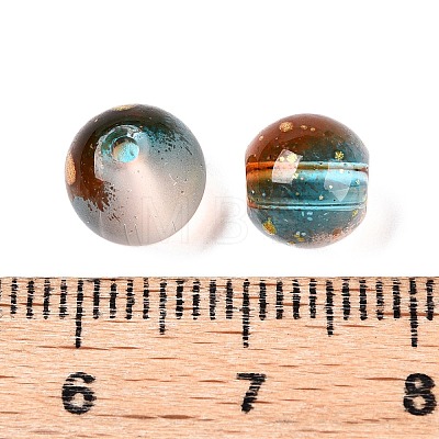 Frosted Baking Painted Glass Beads DGLA-N005-8mm-10-1