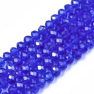Electroplate Glass Beads Strands EGLA-A034-T3mm-B27-1