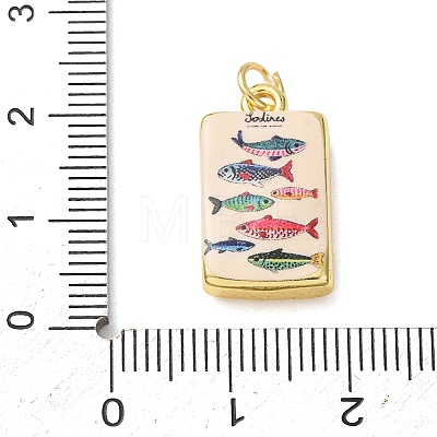 Printed Brass Pendants KK-CBA8989-02C-1