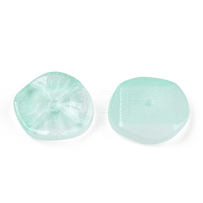 Baking Painted Transparent Glass Beads DGLA-N004-04-1