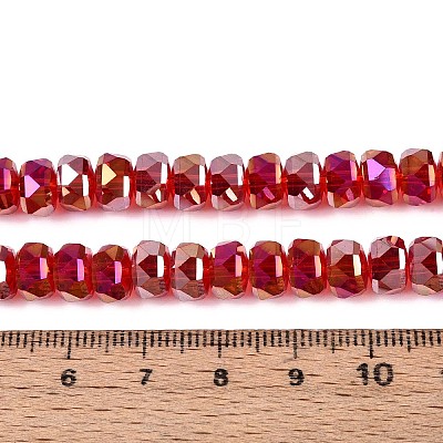 Electroplate Transparent Glass Beads Strands EGLA-N022-04A-D12-1