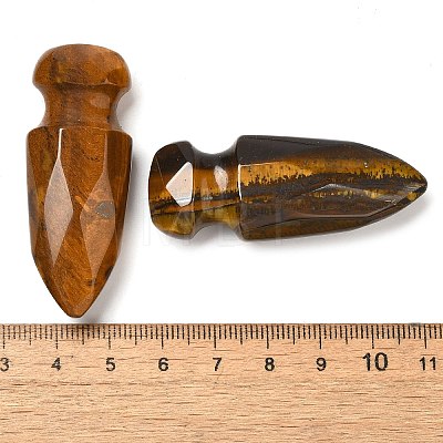 Natural Tiger Eye Craved Sword Model Ornament DJEW-C019-02A-1