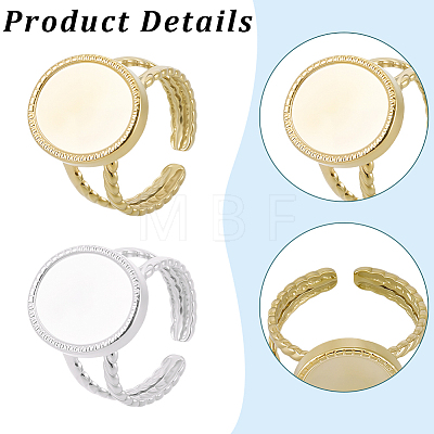 DIY Oval Finger Rings Making Kit DIY-BBC0003-16-1