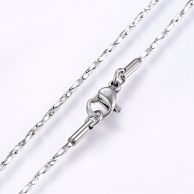 304 Stainless Steel Coreana Chain Necklaces NJEW-F221-10P-B-1
