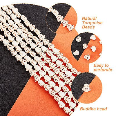 Natural Howlite Beads Strands TURQ-AR0001-19-1