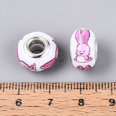 Opaque Resin European Beads RPDL-T004-01J-1