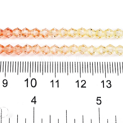 Gradient Color Baking Painted Glass Bead Strands DGLA-A039-T4mm-A013-1