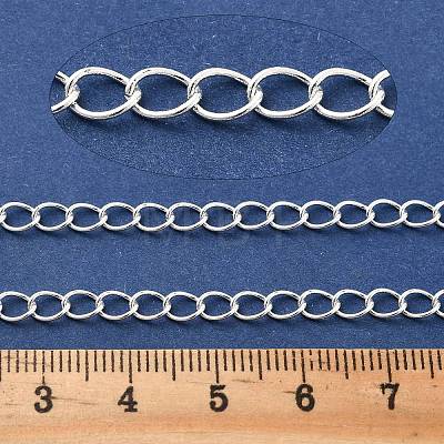 Brass Curb Chains KK-P304-02C-S-1