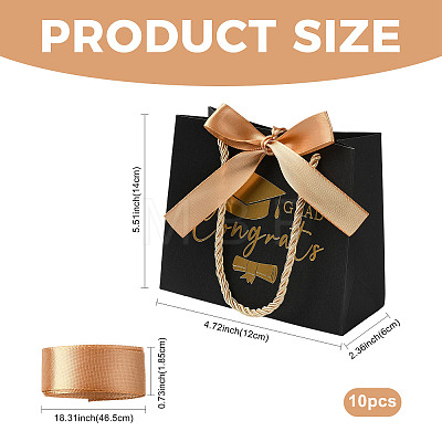 Gold Stamping Graduation Cap Paper Gift Bags CARB-FZC0001-01A-1