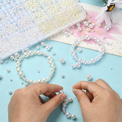 DIY Imitation Pearl Bracelet Making Kit DIY-YW0008-14-1