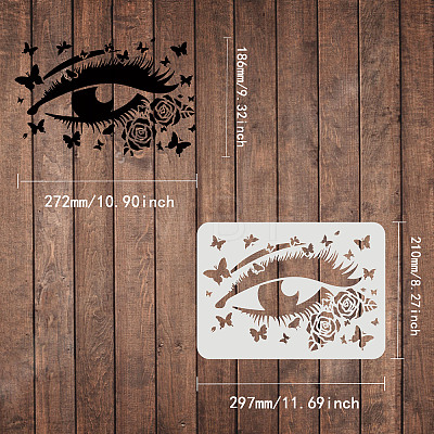 Plastic Reusable Drawing Painting Stencils Templates DIY-WH0202-267-1