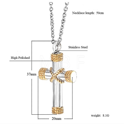 Stainless Steel Cross Pendant Necklaces TQ9204-1-1