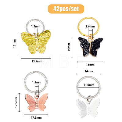 Butterfly Theme DIY Hair Accessories Set PALLOY-PH01477-1