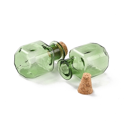 Square Glass Cork Bottles Ornament GLAA-D002-04F-1