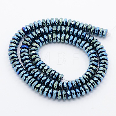 Grade A Electroplate Non-magnetic Synthetic Hematite Beads Strands G-N0014-6x3mm-01-1