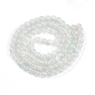 Transparent Crackle Glass Bead Strands GLAA-T025-8mm-02H-1