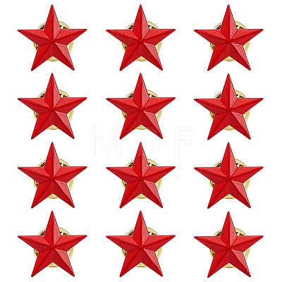 12Pcs Star Alloy Lapel Pin Backs for Backpack Clothes JEWB-FH0003-07B-1