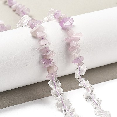 Natural Quartz Crystal & Kunzite Beads Strands G-L610-A25-01-1