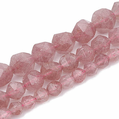 Natural Strawberry Quartz Beads Strands G-S332-8mm-006-1