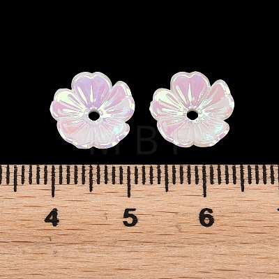 UV Plating Opaque Acrylic Bead Cap OACR-K001-41-1