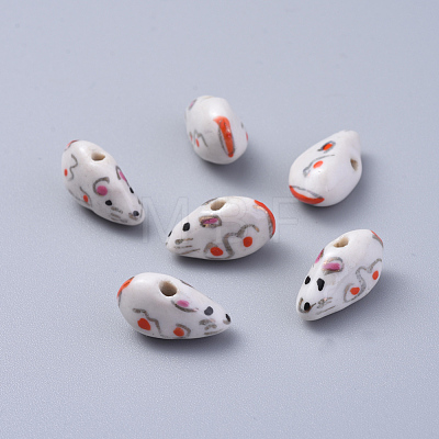 Handmade Porcelain Beads Strands PORC-L033-013-1