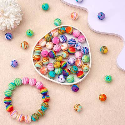 WEWAYSMILE 70Pcs 7 Styles 15mm Silicone Round Beads Making Kit JX487A-1