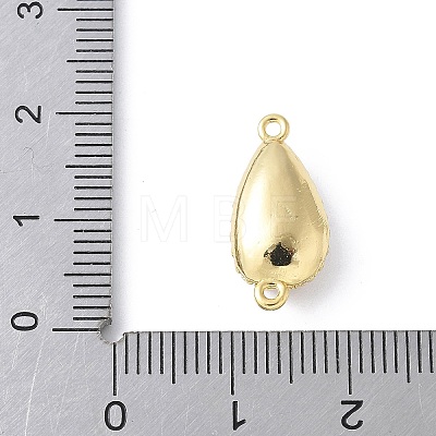 Brass Micro Pave Clear Cubic Zirconia Shell Shaped Links Connector Charms KK-K399-03A-G-1