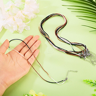 10Pcs Cotton & Metallic Cord Necklace Making NJEW-TAC0057-1
