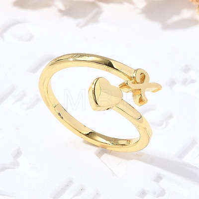 Brass Cuff Rings for Women RJEW-U044-X-1