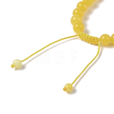 8mm Round Dyed Natural Jade Imitation Beeswax Braided Bead Bracelets for Women Men BJEW-C067-01B-05-1