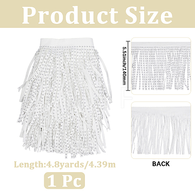 4.8Yards Velvet Tassel Fringe Trimming SRIB-GF0001-75B-1