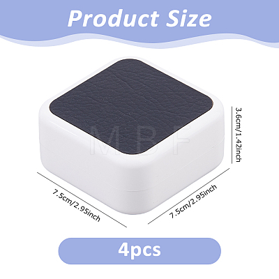 Plastic Cufflink Packing Boxes with Flip Hinged Lid CON-WH0100-51B-1