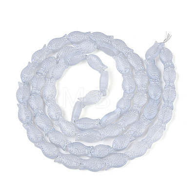 Frosted Glass Beads Strands GLAA-T023-40C-03-1