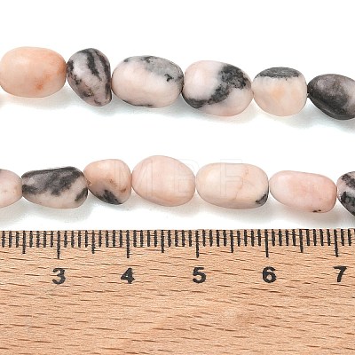 Natural Pink Zebra Jasper Beads Strands G-C286-A19-1