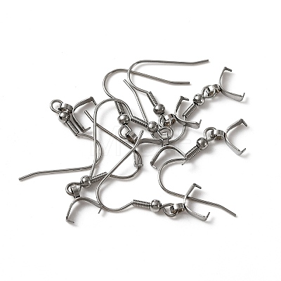 304 Stainless Steel Earring Hooks X-STAS-WH0035-14P-1