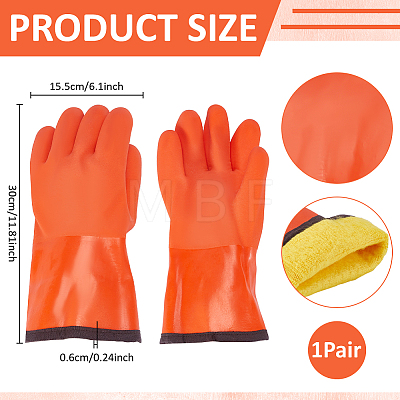 Plastic Work Warm Gloves AJEW-WH0871-75-1