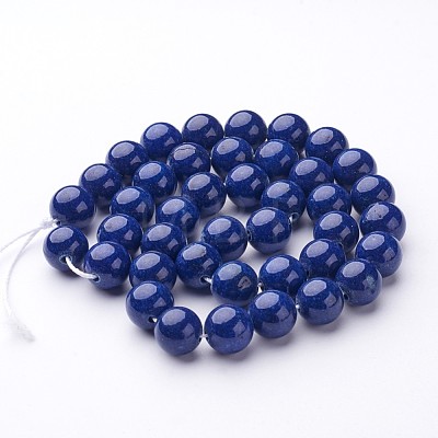 Natural Mashan Jade Round Beads Strands X-G-D263-10mm-XS09-1