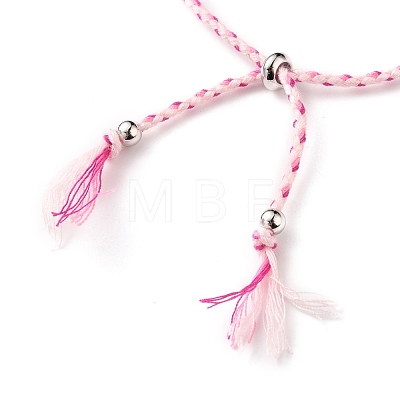 Adjustable Braided Cotton Cords Slider Bracelets Making AJEW-JB00797-1
