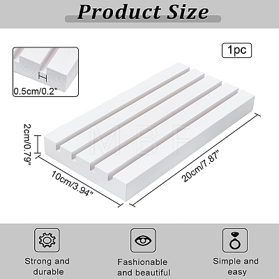 4-Slot Rectangle Wood Jewelry Slotted Display Stands ODIS-WH0030-31-1