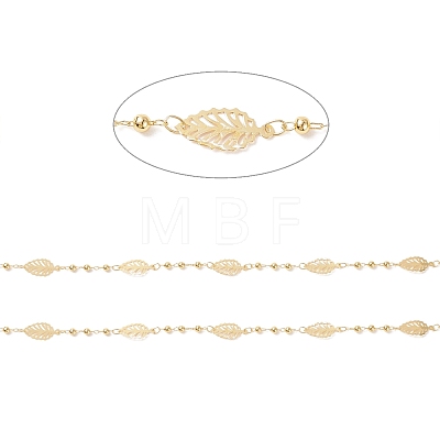Brass Leaf Link Chains CHC-P009-06G-1