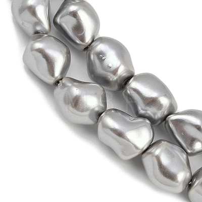 Electroplated Shell Pearl Beads Strands BSHE-H113-05B-1