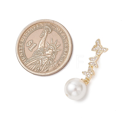 3Pcs 3 Sizes Round Shell Pearl Pendants PALLOY-JF05087-1