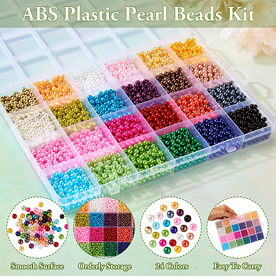 ABS Plastic Beads KY-TAC0013-03-1