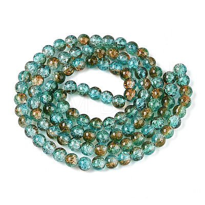 Crackle Glass Beads Strands X-CCG-C002-8mm-06-1
