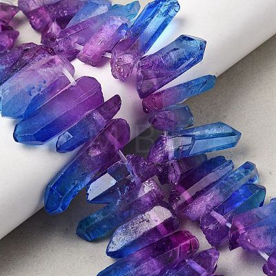 Two Tone Natural Quartz Crystal Beads Strands G-Z131-K01-04-1