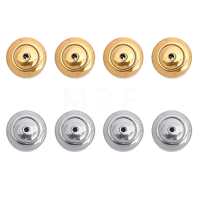 8Pcs 2 Colors 304 Stainless Steel Ear Nuts STAS-CA0002-05-1